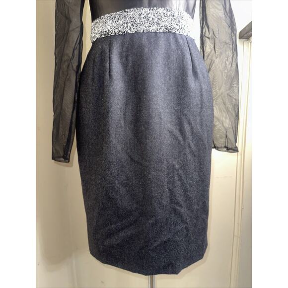 NWT WES GORDON Black Silk Lace Asymmetrical Hem CAMISOLE SLIP Dress Sz 8 $1094 - Picture 6 of 14